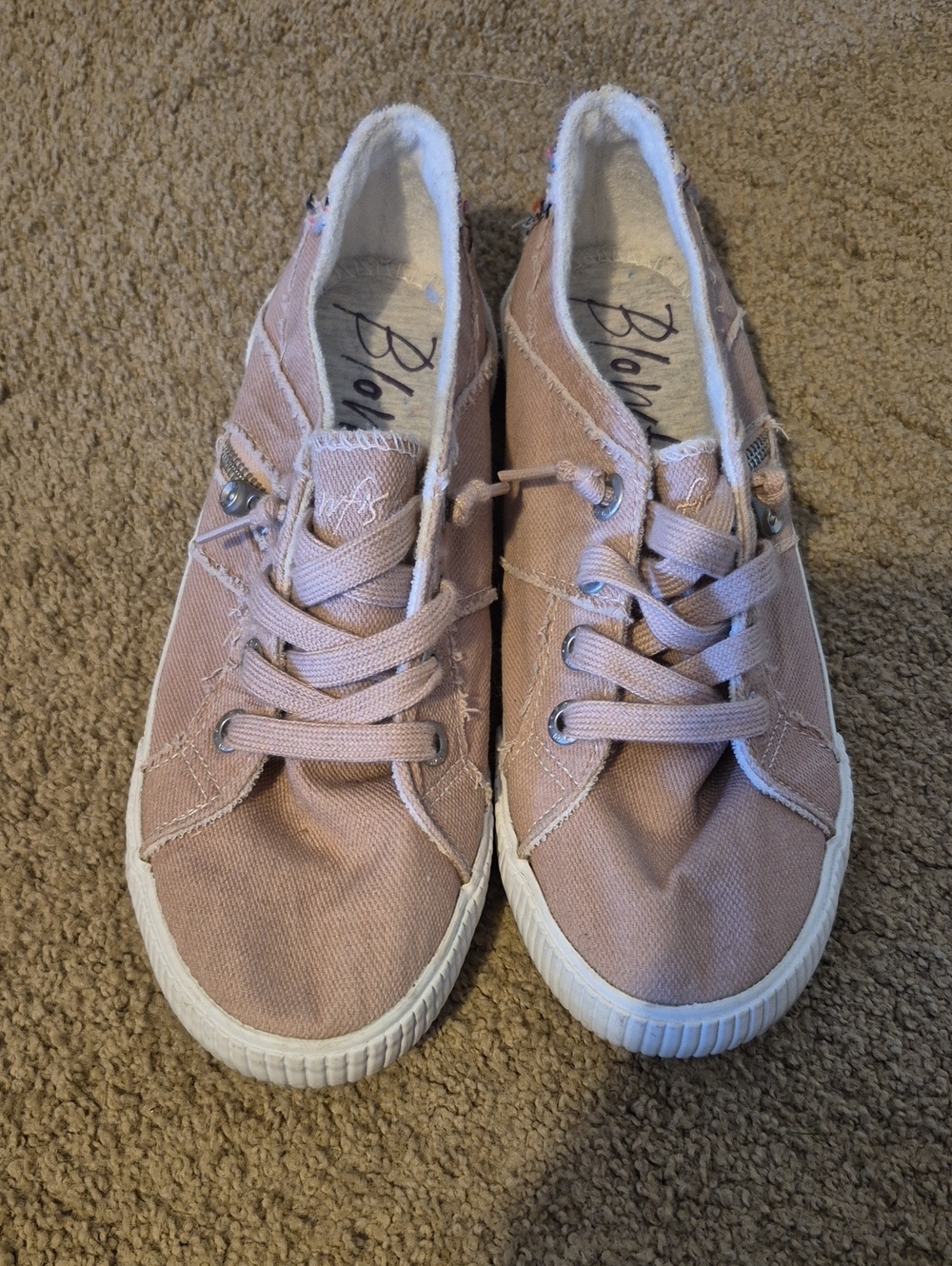 Blowfish Blush Canvas Lace-Up Sneakers